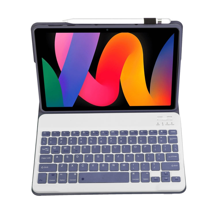 For Xiaomi Redmi Pad SE 11 inch A0N9 Lambskin Texture Ultra-thin Detachable Bluetooth Keyboard Leather Case(Purple) - Xiaomi Keyboard by buy2fix | Online Shopping UK | buy2fix
