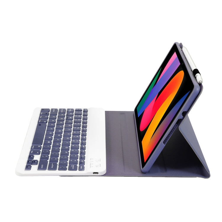 For Xiaomi Redmi Pad SE 11 inch A0N9 Lambskin Texture Ultra-thin Detachable Bluetooth Keyboard Leather Case(Purple) - Xiaomi Keyboard by buy2fix | Online Shopping UK | buy2fix