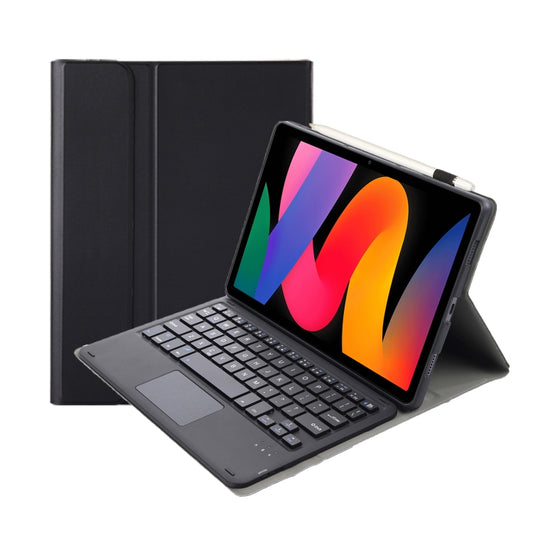 For Xiaomi Redmi Pad SE 11 inch A0N9-A Lambskin Texture Ultra-thin Detachable Bluetooth Keyboard Leather Case with Touchpad(Black) - Xiaomi Keyboard by buy2fix | Online Shopping UK | buy2fix