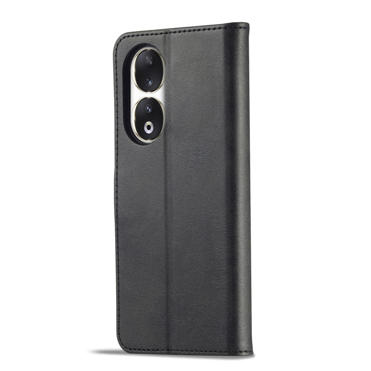 For Honor 90 LC.IMEEKE Calf Texture Leather Phone Case(Black) - Honor Cases by LC.IMEEKE | Online Shopping UK | buy2fix