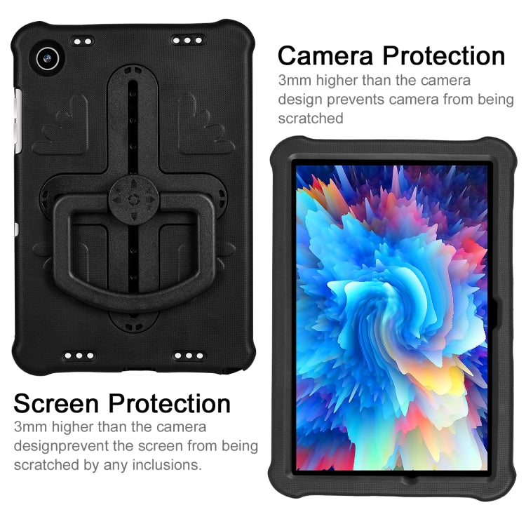 For Samsung Galaxy Tab A9+ / A11+ Shield 360 Rotation Handle EVA Shockproof PC Tablet Case(Black) - Galaxy Tab A9+ by buy2fix | Online Shopping UK | buy2fix