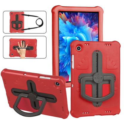 For Samsung Galaxy Tab A9+ / A11+ Shield 360 Rotation Handle EVA Shockproof PC Tablet Case(Red Black) - Galaxy Tab A9+ by buy2fix | Online Shopping UK | buy2fix
