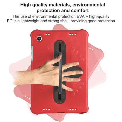For Samsung Galaxy Tab A9+ / A11+ Shield 360 Rotation Handle EVA Shockproof PC Tablet Case(Red Black) - Galaxy Tab A9+ by buy2fix | Online Shopping UK | buy2fix