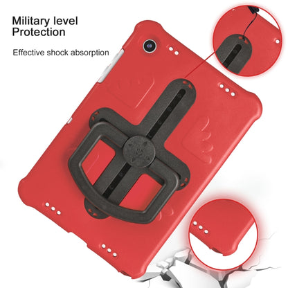 For Samsung Galaxy Tab A9+ / A11+ Shield 360 Rotation Handle EVA Shockproof PC Tablet Case(Red Black) - Galaxy Tab A9+ by buy2fix | Online Shopping UK | buy2fix