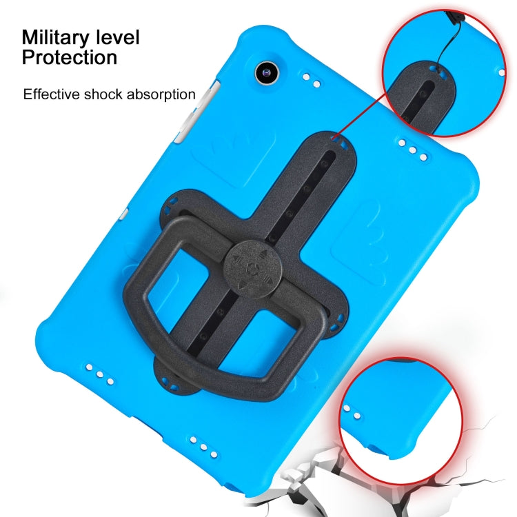 For Samsung Galaxy Tab A9+ / A11+ Shield 360 Rotation Handle EVA Shockproof PC Tablet Case(Blue Black) - Galaxy Tab A9+ by buy2fix | Online Shopping UK | buy2fix