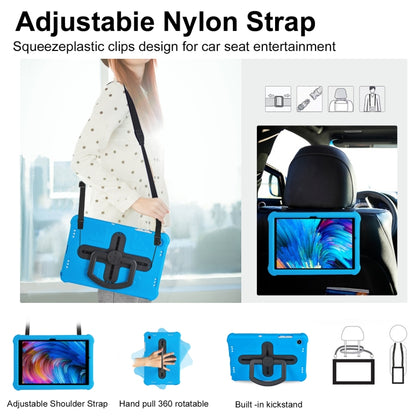 For Samsung Galaxy Tab A9+ / A11+ Shield 360 Rotation Handle EVA Shockproof PC Tablet Case(Blue Black) - Galaxy Tab A9+ by buy2fix | Online Shopping UK | buy2fix