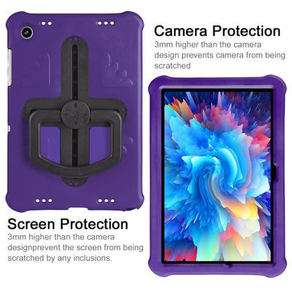 For Samsung Galaxy Tab A9+ Shield 360 Rotation Handle EVA Shockproof PC Tablet Case(Purple Black) - Galaxy Tab A9+ by buy2fix | Online Shopping UK | buy2fix
