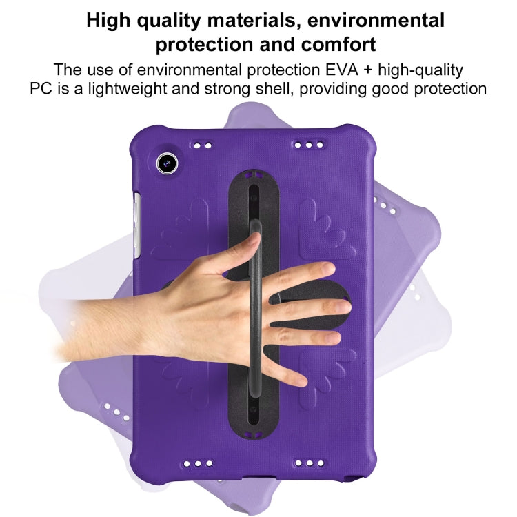 For Samsung Galaxy Tab A9+ Shield 360 Rotation Handle EVA Shockproof PC Tablet Case(Purple Black) - Galaxy Tab A9+ by buy2fix | Online Shopping UK | buy2fix