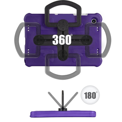 For Samsung Galaxy Tab A9+ Shield 360 Rotation Handle EVA Shockproof PC Tablet Case(Purple Black) - Galaxy Tab A9+ by buy2fix | Online Shopping UK | buy2fix