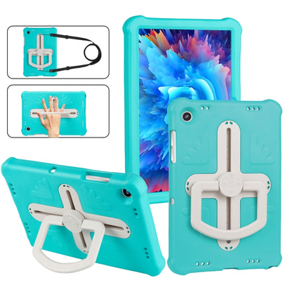 For Samsung Galaxy Tab A9+ Shield 360 Rotation Handle EVA Shockproof PC Tablet Case(Mint Green Beige) - Galaxy Tab A9+ by buy2fix | Online Shopping UK | buy2fix