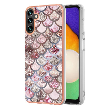 For Samsung Galaxy A55 5G Electroplating IMD TPU Phone Case(Pink Scales) by buy2fix