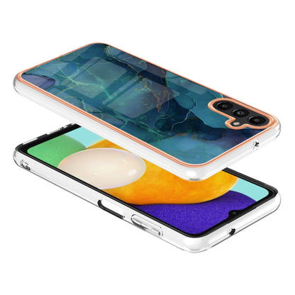 For Samsung Galaxy A55 5G Electroplating Marble Dual-side IMD Phone Case(Green 017) by buy2fix