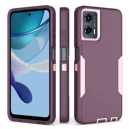 For Motorola Moto G 5G 2024 / G Play 2024 2 in 1 PC Hybrid TPU Phone Case(Purple Red+Pink) by buy2fix