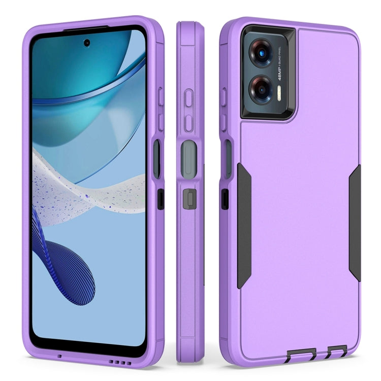 For Motorola Moto G 5G 2024 / G Play 2024 2 in 1 PC Hybrid TPU Phone Case(Purple+Black) by buy2fix