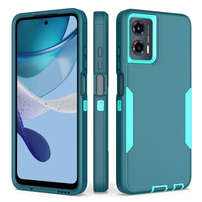 For Motorola Moto G 5G 2024 / G Play 2024 2 in 1 PC Hybrid TPU Phone Case(Blue+Blue Green) by buy2fix