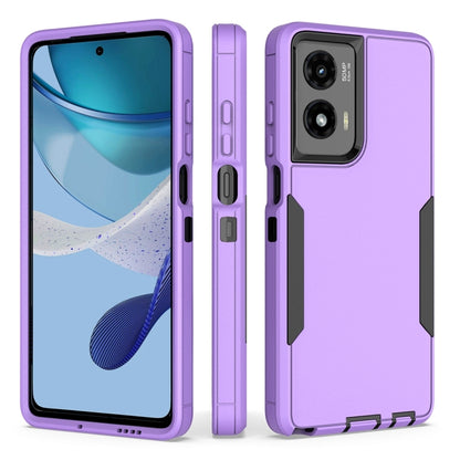 For Motorola Moto G Stylus 5G 2024 2 in 1 PC Hybrid TPU Phone Case(Purple+Black) by buy2fix