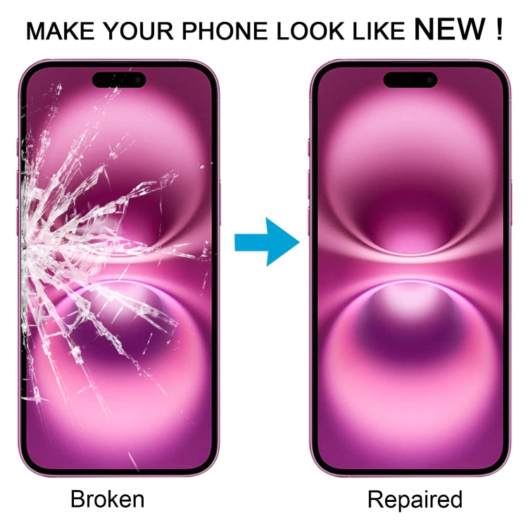 For iPhone 16 Plus Front Screen Outer Glass Lens with OCA Optically Clear Adhesive by buy2fix