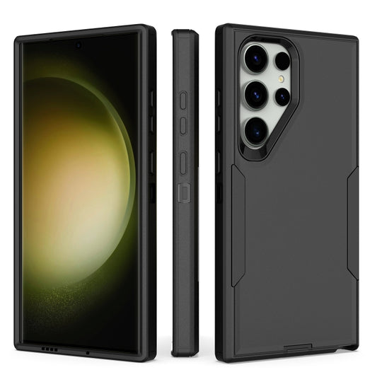 For Samsung Galaxy S24 Ultra 5G 2 in 1 PC Hybrid TPU Phone Case(Black) - Galaxy S24 Ultra 5G Cases by buy2fix | Online Shopping UK | buy2fix
