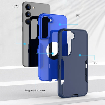 For Samsung Galaxy S25+ / S24+ 5G 2 in 1 PC Hybrid TPU Phone Case(Royal Blue+Dark Blue) - Galaxy S25+ 5G Cases by buy2fix | Online Shopping UK | buy2fix