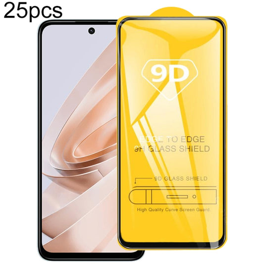 For Xiaomi Redmi 13 5G / 4G / Note 13R 25pcs 9D Full Glue Screen Tempered Glass Film -  by buy2fix | Online Shopping UK | buy2fix
