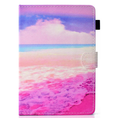 For 7 inch Universal Colored Drawing Stitching Leather Tablet Case(Pink Sea) - 7 inch by buy2fix | Online Shopping UK | buy2fix