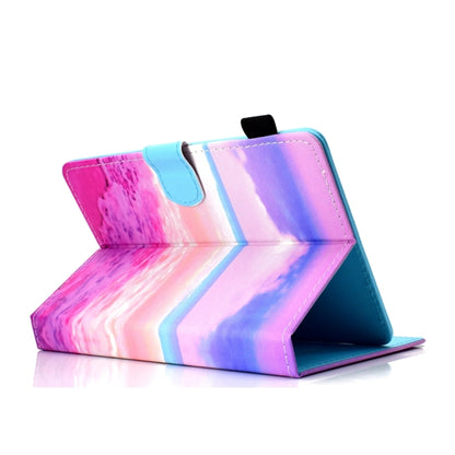 For 7 inch Universal Colored Drawing Stitching Leather Tablet Case(Pink Sea) - 7 inch by buy2fix | Online Shopping UK | buy2fix
