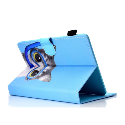 For 7 inch Universal Colored Drawing Stitching Leather Tablet Case(Diving Cat) - 7 inch by buy2fix | Online Shopping UK | buy2fix