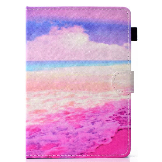For 8 inch Universal Colored Drawing Stitching Leather Tablet Case(Pink Sea) - 8 inch by buy2fix | Online Shopping UK | buy2fix
