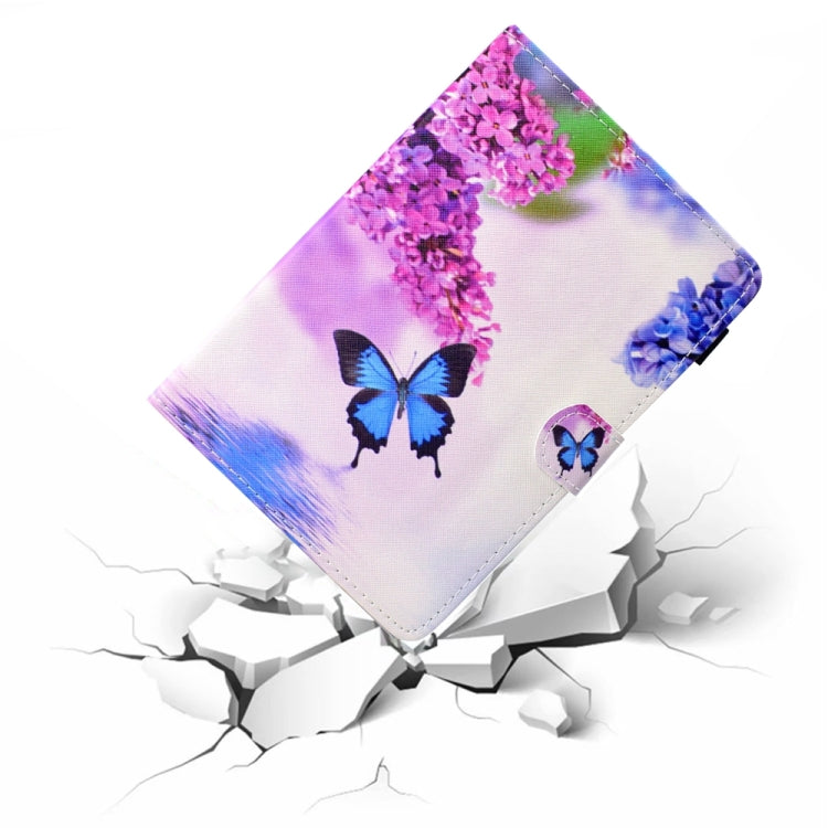 For 8 inch Universal Colored Drawing Stitching Leather Tablet Case(Butterfly) - 8 inch by buy2fix | Online Shopping UK | buy2fix