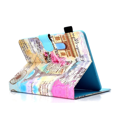 For 8 inch Universal Colored Drawing Stitching Leather Tablet Case(Romantic Paris) - 8 inch by buy2fix | Online Shopping UK | buy2fix