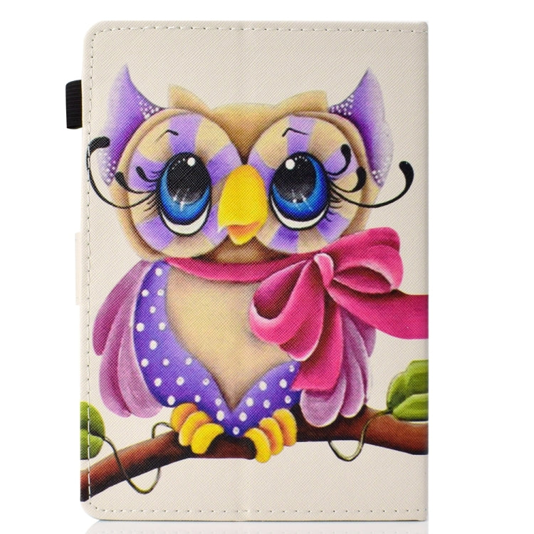 For 10 inch Universal Colored Drawing Stitching Leather Tablet Case(Owl) - 10 - 11 inch by buy2fix | Online Shopping UK | buy2fix