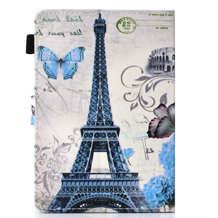 For 10 inch Universal Colored Drawing Stitching Leather Tablet Case(Iron Tower) - 10 - 11 inch by buy2fix | Online Shopping UK | buy2fix