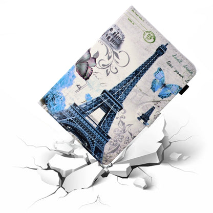 For 10 inch Universal Colored Drawing Stitching Leather Tablet Case(Iron Tower) - 10 - 11 inch by buy2fix | Online Shopping UK | buy2fix