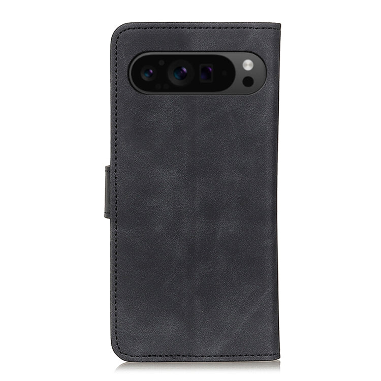 For Google Pixel 10 Pro / 9 Pro KHAZNEH Retro Texture Flip Leather Phone Case(Black) - Google Cases by buy2fix | Online Shopping UK | buy2fix