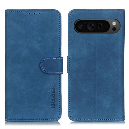 For Google Pixel 10 Pro / 9 Pro KHAZNEH Retro Texture Flip Leather Phone Case(Blue) by buy2fix