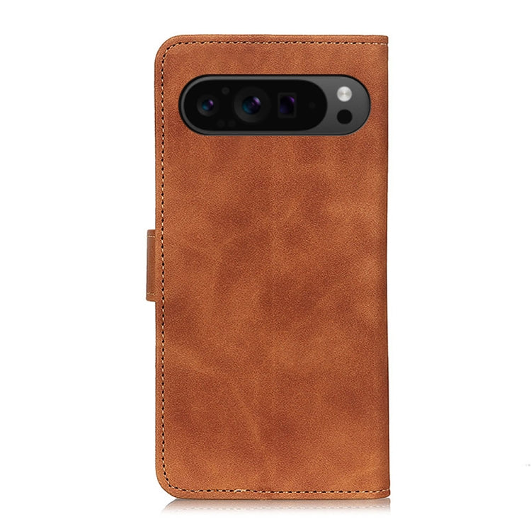 For Google Pixel 10 Pro / 9 Pro KHAZNEH Retro Texture Flip Leather Phone Case(Brown) by buy2fix