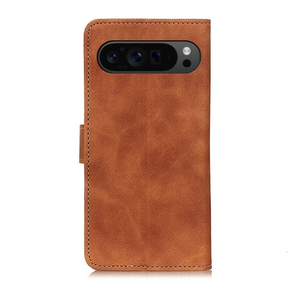 For Google Pixel 10 Pro / 9 Pro KHAZNEH Retro Texture Flip Leather Phone Case(Brown) by buy2fix