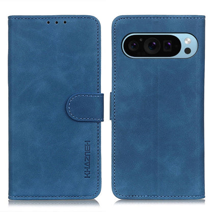 For Google Pixel 10 / 9 KHAZNEH Retro Texture Flip Leather Phone Case(Blue) by buy2fix