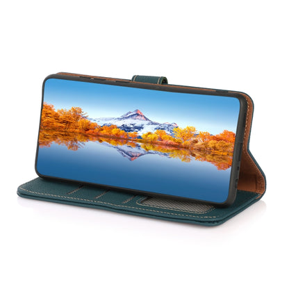 For Google Pixel 9 KHAZNEH Custer Genuine Leather RFID Phone Case(Green) by buy2fix