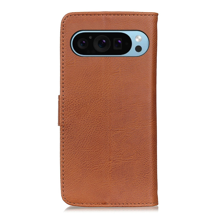 For Google Pixel 10 / 9 KHAZNEH Cowhide Texture Horizontal Flip Leather Phone Case(Brown) by buy2fix