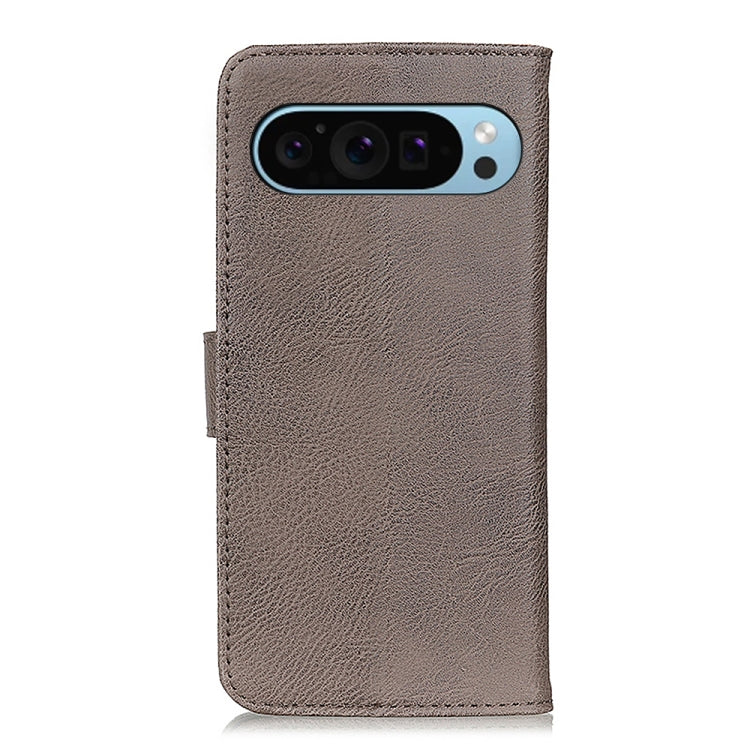 For Google Pixel 10 / 9 KHAZNEH Cowhide Texture Horizontal Flip Leather Phone Case(Khaki) by buy2fix