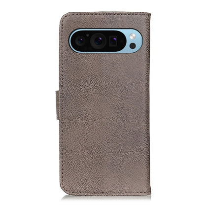 For Google Pixel 10 / 9 KHAZNEH Cowhide Texture Horizontal Flip Leather Phone Case(Khaki) by buy2fix