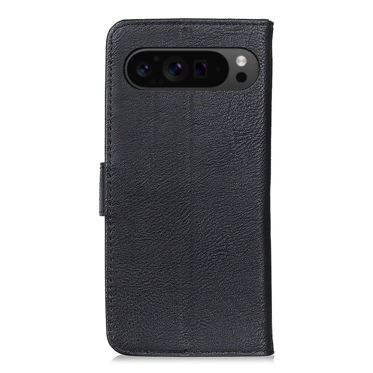 For Google Pixel 10 Pro / 9 Pro KHAZNEH Cowhide Texture Horizontal Flip Leather Phone Case(Black) - Google Cases by buy2fix | Online Shopping UK | buy2fix