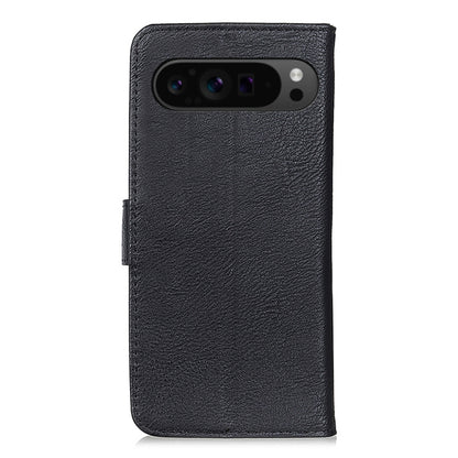 For Google Pixel 10 Pro / 9 Pro KHAZNEH Cowhide Texture Horizontal Flip Leather Phone Case(Black) - Google Cases by buy2fix | Online Shopping UK | buy2fix
