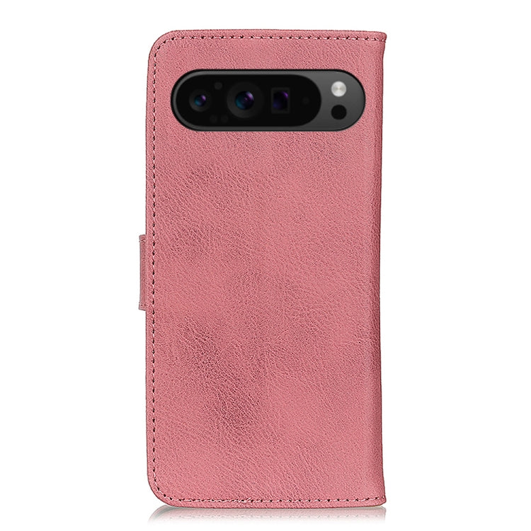 For Google Pixel 10 Pro / 9 Pro KHAZNEH Cowhide Texture Horizontal Flip Leather Phone Case(Pink) by buy2fix
