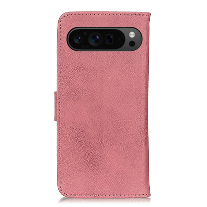 For Google Pixel 10 Pro / 9 Pro KHAZNEH Cowhide Texture Horizontal Flip Leather Phone Case(Pink) by buy2fix
