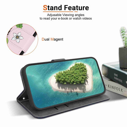 For Samsung Galaxy S22 Ultra 5G Crystal Texture Colored Drawing Leather Phone Case(Lily) by buy2fix