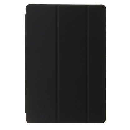 For Samsung Galaxy Tab S10 FE / S9 FE / S9 3-Fold Clear Acrylic Leather Tablet Case(Black) - Galaxy Tab S9 Cases by buy2fix | Online Shopping UK | buy2fix