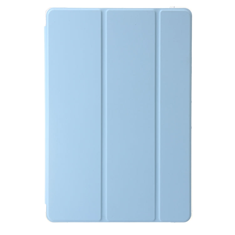 For Samsung Galaxy Tab S10 Ultra 3-Fold Clear Acrylic Leather Tablet Case(Ice Blue) by buy2fix