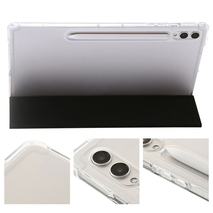 For Samsung Galaxy Tab S10 Ultra 3-Fold Clear Acrylic Leather Tablet Case(Black) by buy2fix
